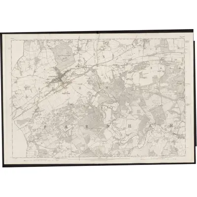 1871 Map of Surrey XXX, 1873 Print