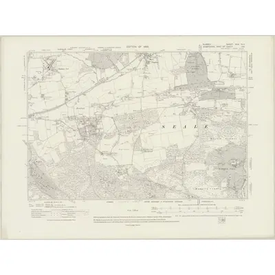 1913 Map of Surrey XXX.NE, 1920 Print