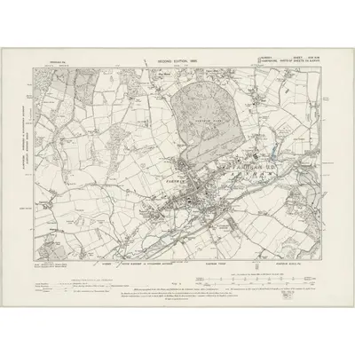 1894 Map of Surrey XXX.NW, 1898 Print