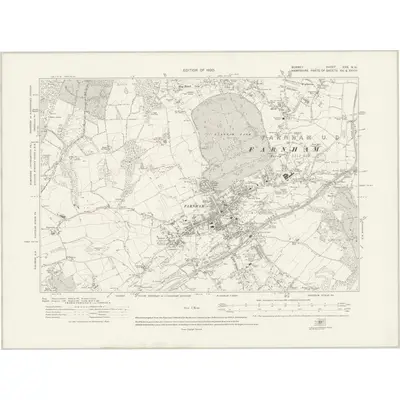 1913 Map of Surrey XXX.NW, 1920 Print