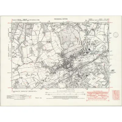 1938 Map of Surrey XXX.NW, 1946 Print