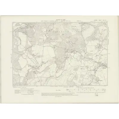 1913 Map of Surrey XXX.SE, 1920 Print