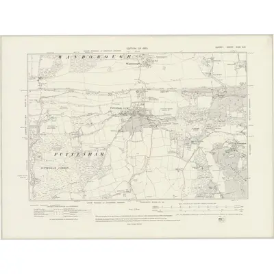 1913 Map of Surrey XXXI.NW, 1920 Print