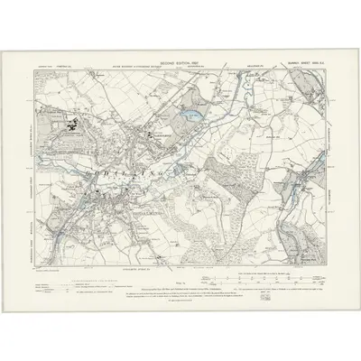 1895 Map of Surrey XXXI.SE, 1897 Print