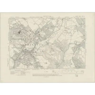 1913 Map of Surrey XXXI.SE, 1919 Print