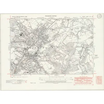 1938 Map of Surrey XXXI.SE, 1946 Print