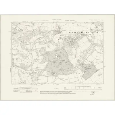 1913 Map of Surrey XXXI.SW, 1920 Print