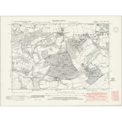 1938 Map of Surrey XXXI.SW, 1946 Print