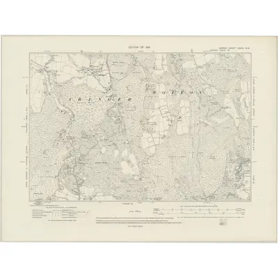 1913 Map of Surrey XXXIII.SW, 1919 Print