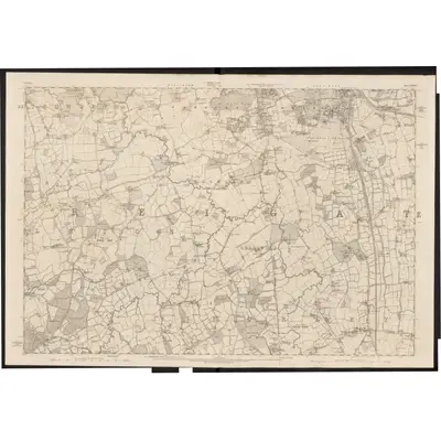 1868 Map of Surrey XXXIV, 1874 Print