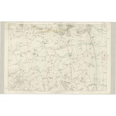 1868 Map of Surrey XXXIV, 1874 Print