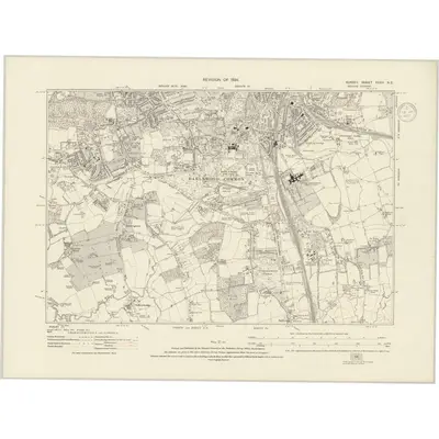 1934 Map of Surrey XXXIV.NE, 1937 Print