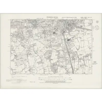 1938 Map of Surrey XXXIV.NE, 1944 Print