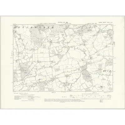 1912 Map of Surrey XXXIV.NW, 1919 Print