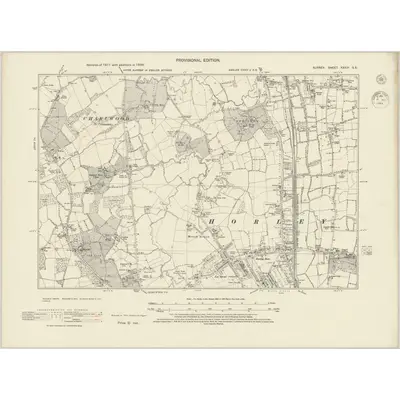 1938 Map of Surrey XXXIV.SE, 1944 Print