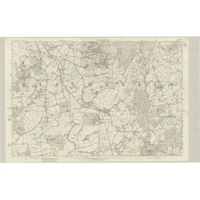 1871 Map of Surrey XXXIX, 1874 Print
