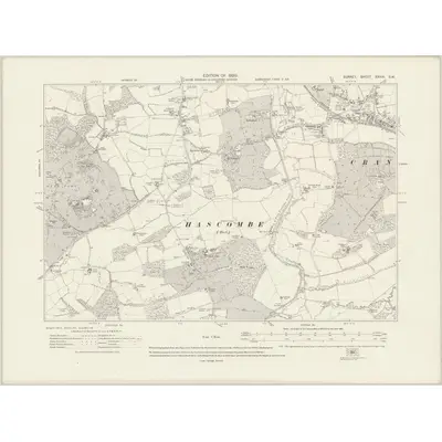 1913 Map of Surrey XXXIX.SW, 1920 Print