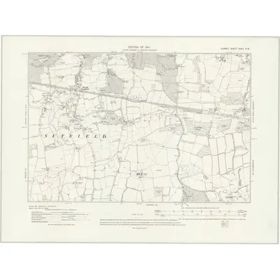 1911 Map of Surrey XXXV.NW, 1931 Print