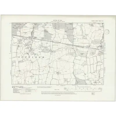1911 Map of Surrey XXXV.NW, 1939 Print