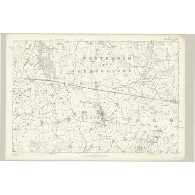 1870 Map of Surrey XXXVI, 1873 Print