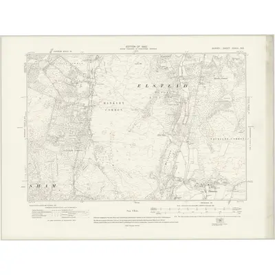 1913 Map of Surrey XXXVII.NE, 1920 Print