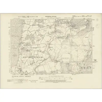 1938 Map of Surrey XXXVII.NW, 1944 Print