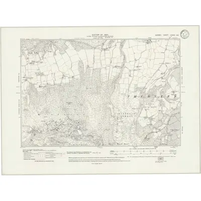 1913 Map of Surrey XXXVII.SE, 1933 Print
