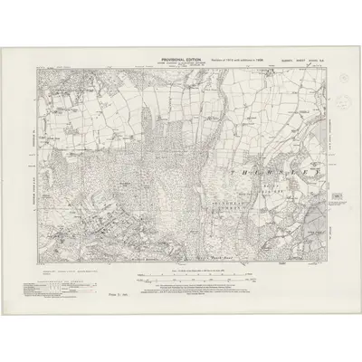 1938 Map of Surrey XXXVII.SE, 1944 Print