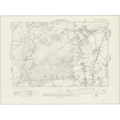 1913 Map of Surrey XXXVIII.NW, 1919 Print