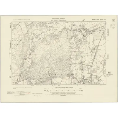 1938 Map of Surrey XXXVIII.NW, 1944 Print