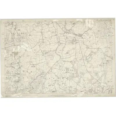 1870 Map of Sussex I, 1874 Print