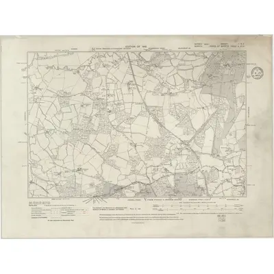 1910 Map of Sussex I.SE, 1935 Print