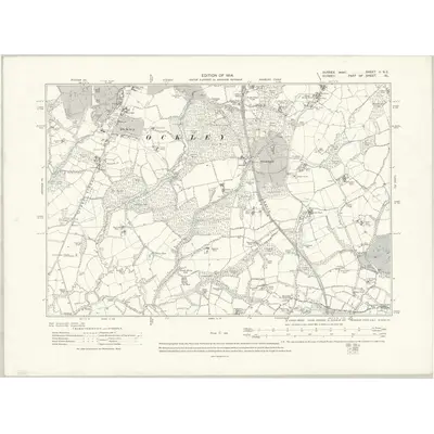 1909 Map of Sussex II.NE, 1914 Print