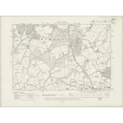 1909 Map of Sussex II.NE, 1933 Print