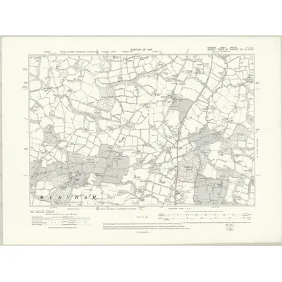 1909 Map of Sussex II.SE, 1914 Print