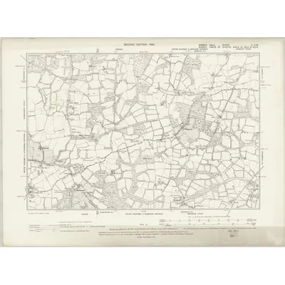 1895 Map of Sussex II.SW, 1899 Print