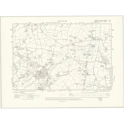 1909 Map of Sussex III.NE, 1912 Print