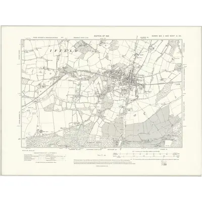 1909 Map of Sussex III.SE, 1912 Print