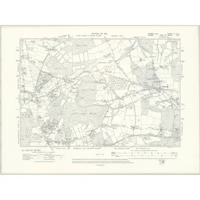 1909 Map of Sussex IV.NE, 1913 Print