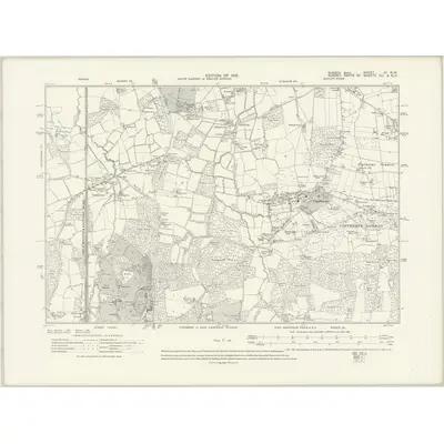 1909 Map of Sussex IV.NW, 1912 Print