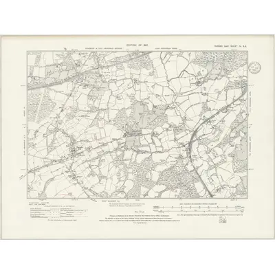 1909 Map of Sussex IV.SE, 1939 Print