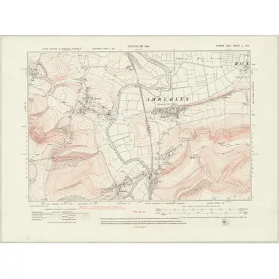 1910 Map of Sussex L.NW, 1914 Print