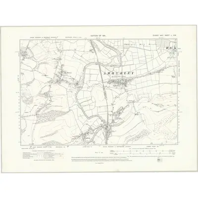 1910 Map of Sussex L.NW, 1914 Print