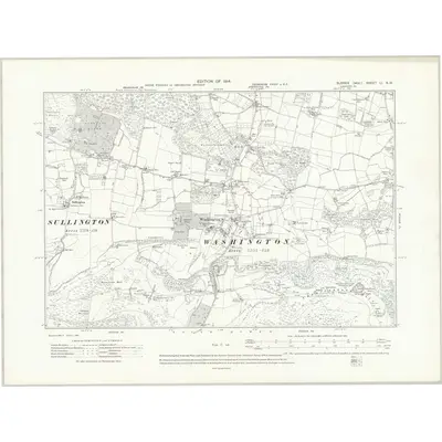 1909 Map of Sussex LI.NW, 1914 Print