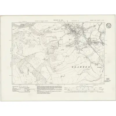 1932 Map of Sussex LI.SE, 1934 Print