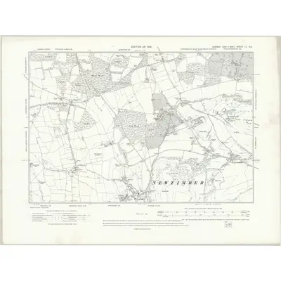 1909 Map of Sussex LII.NE, 1912 Print