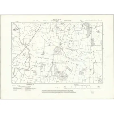 1909 Map of Sussex LII.NW, 1912 Print