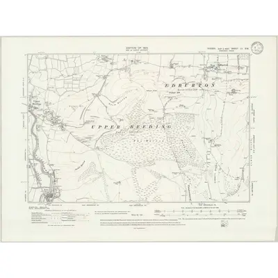 1909 Map of Sussex LII.SW, 1933 Print