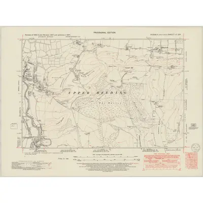 1947 Map of Sussex LII.SW, 1950 Print