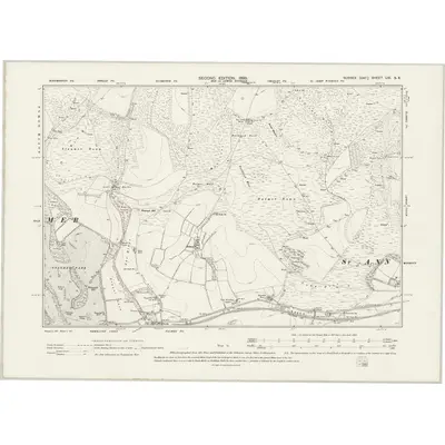 1897 Map of Sussex LIII.SE, 1899 Print